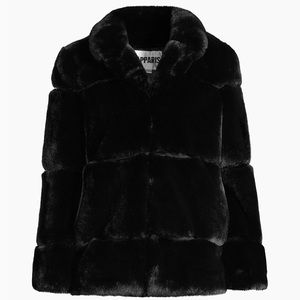 NWT Apparis Faux Fur coat - black - XXL